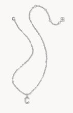 Load image into Gallery viewer, KENDRA SCOTT Bubble Letter C Silver Short Pendant Necklace 9608805590
