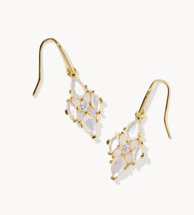 Kendra Scott-Abbie Gold Crystal Drop Earrings in Neutral Mix 9608886063