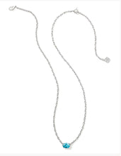 Load image into Gallery viewer, KENDRA SCOTT Cailin Silver Necklace in Aqua Crystal 9608871699