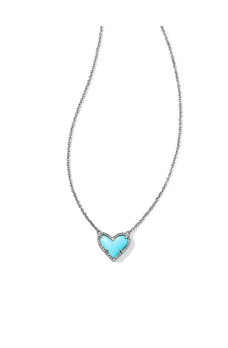 Kendra Scott-Ari Heart Pendant Short Necklace 9608865454