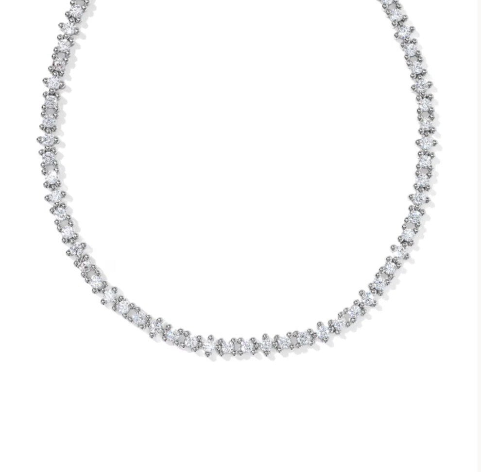 KENDRA SCOTT Fate Silver Tennis Necklace 9608806861