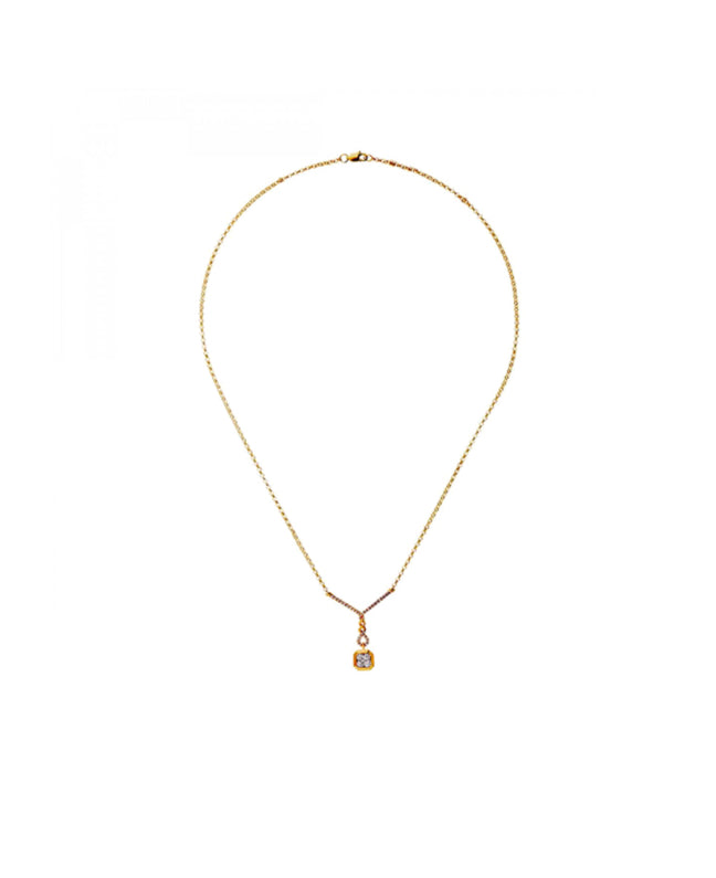 14k YG Diamond Necklace NP05701-4YB