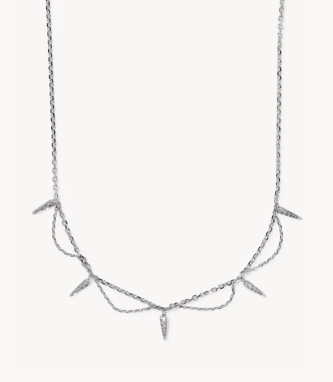 KENDRA SCOTT Fate Silver Strand Necklace 9608806827