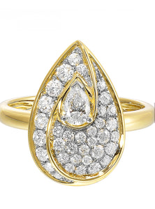 14K Gold Diamond Ring RG14089-4YC