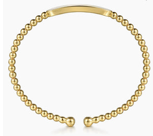 Gabriel & Co-14K Yellow Gold Bujukan Personalized Bangle BG4700-62Y4JJJ