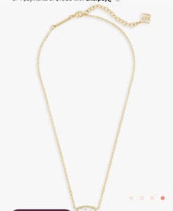 Kendra Scott-Elisa Gold Pendant Necklace in Ivory Mother-of-Pearl 9608862606