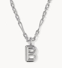 Load image into Gallery viewer, KENDRA SCOTT Bubble Letter B Silver Short Pendant Necklace 9608805588