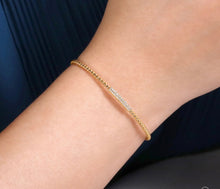 Load image into Gallery viewer, Gabriel &amp; Co-14K Yellow Gold Bujukan Bead Bangle with Diamonds BG4119-57Y45JJ