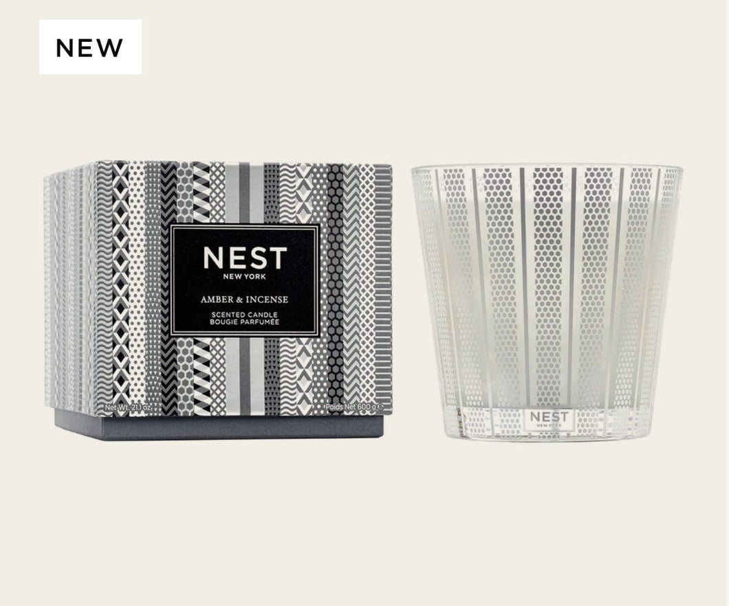 NEST Amber & Incense 3-Wick Candle