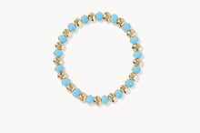Load image into Gallery viewer, Kendra Scott-Daphne Enamel Gold Stretch Bracelet in Light Blue Enamel 9608876140