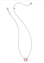 Load image into Gallery viewer, KENDRA SCOTT Baseball Silver Necklace in Ivory Mother-of-Pearl 9608865346