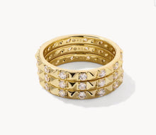 Load image into Gallery viewer, KENDRA SCOTT Fate Gold Ring Set of 3 9608806845 SZ 5