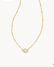 Load image into Gallery viewer, KENDRA SCOTT Mini Abbie Gold Satellite Short Pendant Necklace in Ivory Mother-of-Pearl 9608871304