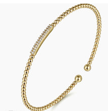 Load image into Gallery viewer, Gabriel &amp; Co-14K Yellow Gold Bujukan Bead Bangle with Diamonds BG4119-57Y45JJ