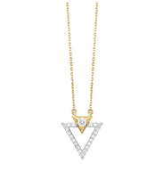 Load image into Gallery viewer, 14k W and YG Diamond Necklace PD10693-4WYC