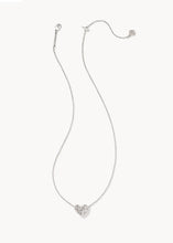 Load image into Gallery viewer, KENDRA SCOTT Holland Silver Heart Short Pendant Necklace in White 9608866996