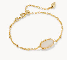Load image into Gallery viewer, Kendra Scott-Tiger Striped Elaina Gold Delicate Chain Bracelet in Natural Mother-of-Pearl 9608805497