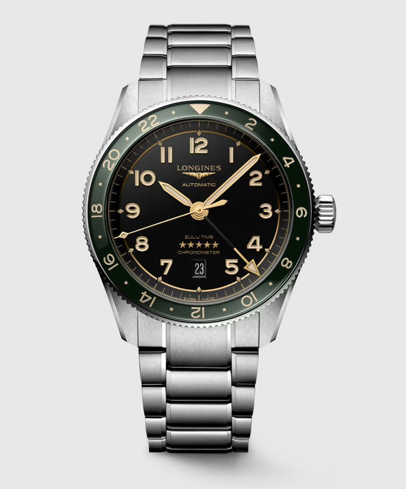 LONGINES- SPIRIT ZULU TIME, Automatic watch, Ø 42.00 mm, Stainless steel and ceramic bezel. L3.812.4.63.6