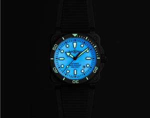 BELL & ROSS
BR 03 Diver Full Lum Ceramic 42 mm. BR03A-D-LM-CE/SRB