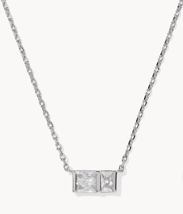 KENDRA SCOTT Jamie Silver Short Pendant Necklace 9608890253