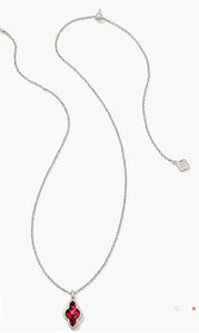 Kendra Scott-Framed Abbie Silver Short Pendant Necklace in Light  9608856829