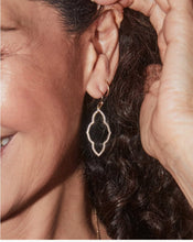 Load image into Gallery viewer, KENDRA SCOTT Abbie Silver Open Frame Earrings in White Crystal 4217719626