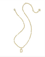 Load image into Gallery viewer, KENDRA SCOTT Bubble Letter D Gold Short Pendant Necklace 9608805591