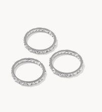 Load image into Gallery viewer, KENDRA SCOTT Fate Siver Ring Set of 3 9608806858 SZ 8