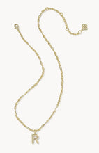 Load image into Gallery viewer, KENDRA SCOTT Bubble Letter R Gold Short Pendant Necklace 960885619