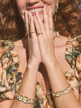 Load image into Gallery viewer, KENDRA SCOTT Cailey Flower Gold Cuff Bracelet  9608889995 S/M