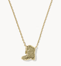 Load image into Gallery viewer, KENDRA SCOTT Drill Team Boot Gold Short Pendant Necklace 9608893342