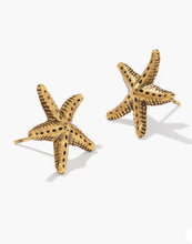 Load image into Gallery viewer, KENDRA SCOTT Parker Starfish Vintage Gold Metal Stud Earrings 9608894432