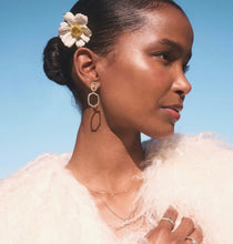 Load image into Gallery viewer, KENDRA SCOTT Daphne Pave Gold Open Frame Earrings 9608894771