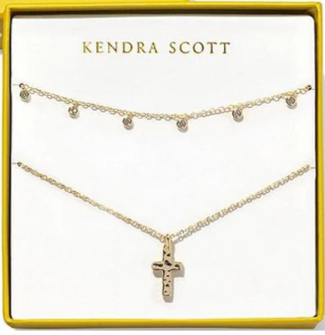 KENDRA SCOTT AMELIA CROSS NECKLACE GIFT SET