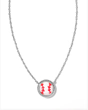 Load image into Gallery viewer, KENDRA SCOTT Baseball Silver Necklace in Ivory Mother-of-Pearl 9608865346