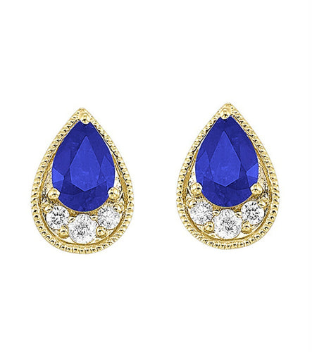 14k YG Gold Diamond Gemstone Earring ER35781-4YDS