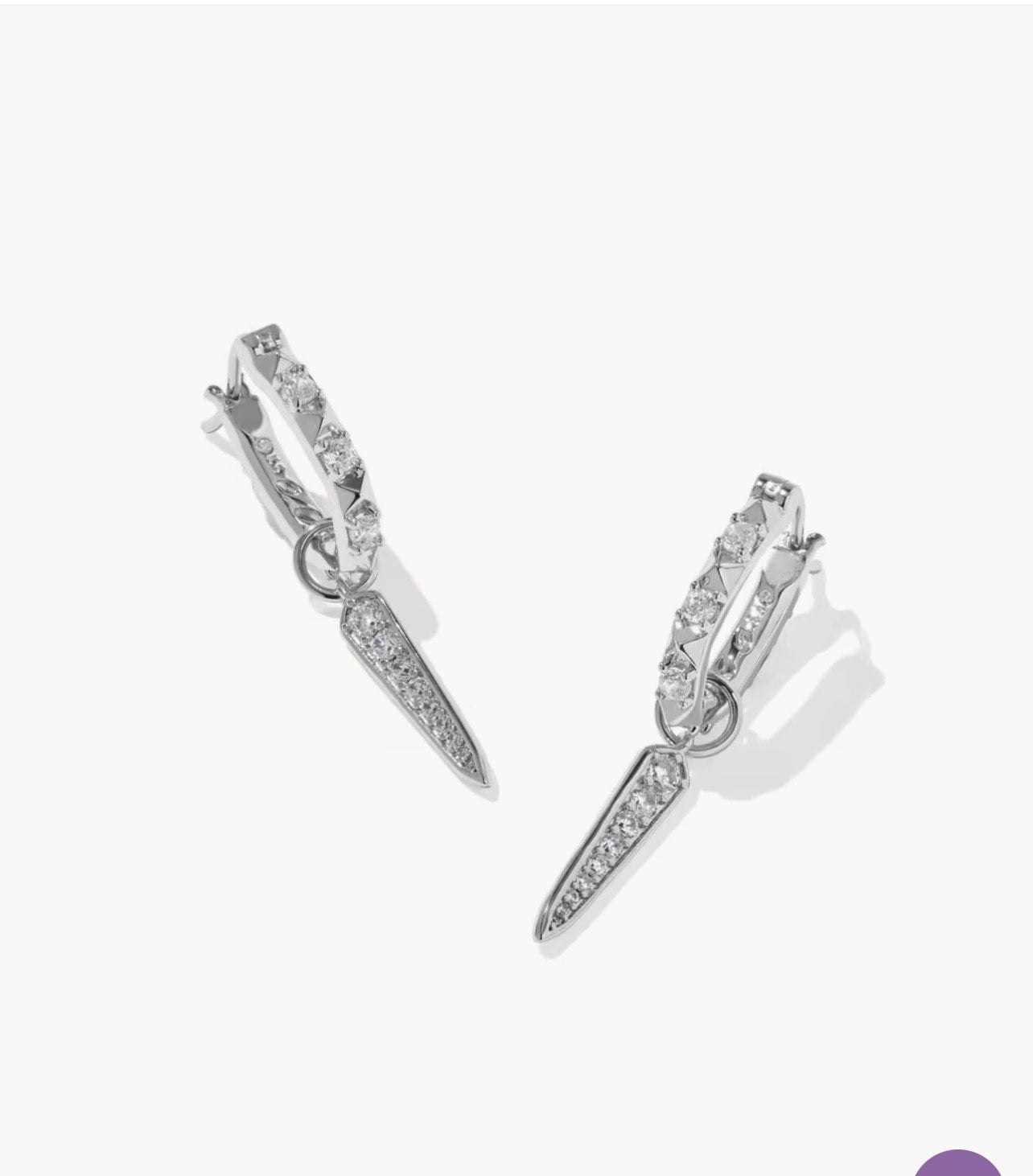 Fate Silver Charm Huggie Earrings 9608806836
