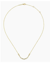 Load image into Gallery viewer, Gabriel &amp; Co-14K Yellow Gold Milgrain Bezel Set Diamond Curved Bar Necklace NK6198Y45JJ