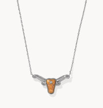 Load image into Gallery viewer, Kendra Scott-Longhorn Silver Short Pendant Necklace 9608897190