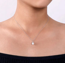 Load image into Gallery viewer, Gabriel &amp; Co-14K White Gold Diamond and Pearl Pendant Necklace NK6494W45PL