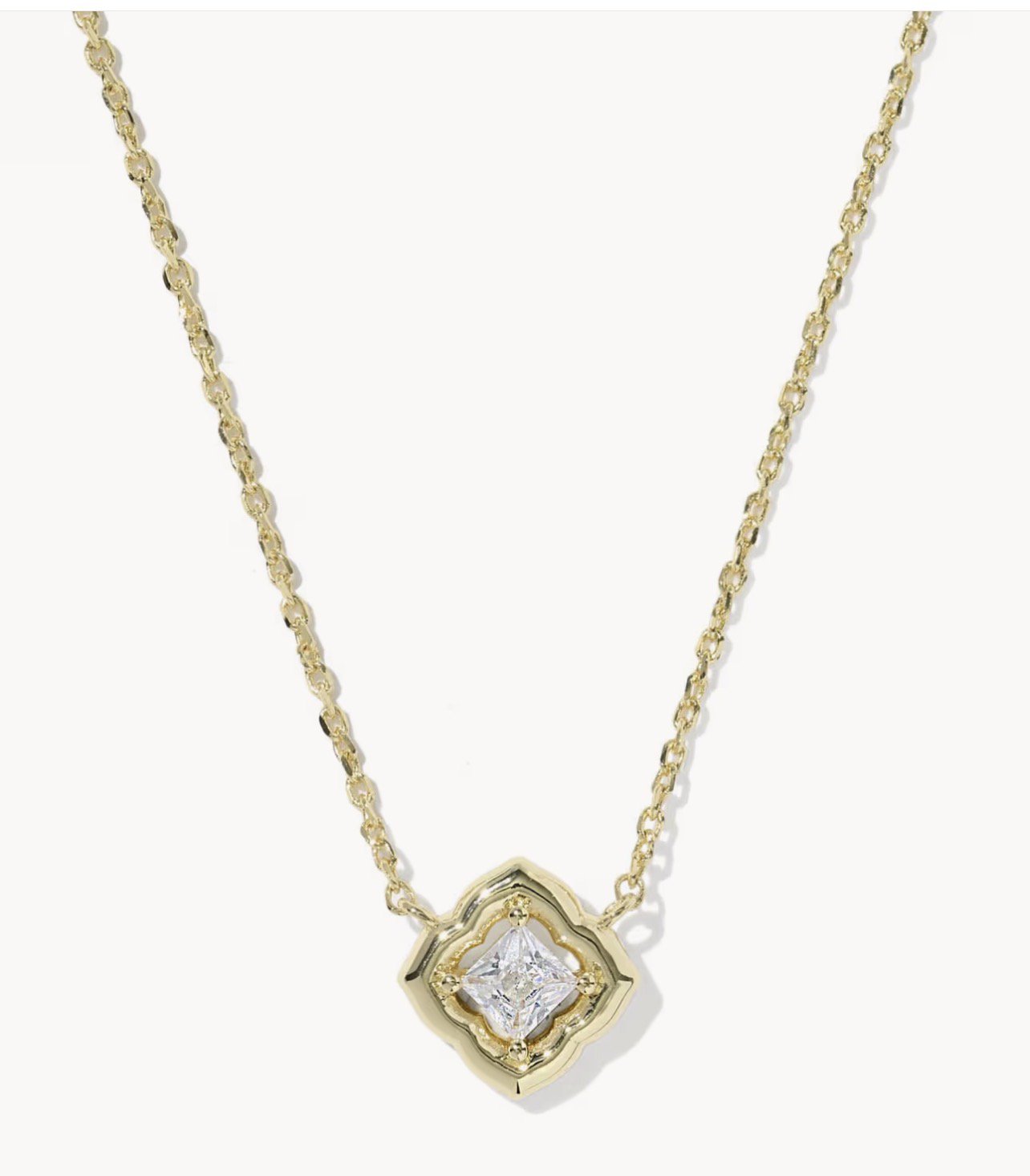 KENDRA SCOTT Mallory Crystal Gold Short Pendant Necklace 9608805658