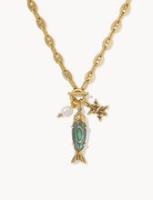Load image into Gallery viewer, KENDRA SCOTT Parker Fish Vintage Gold Long Charm Necklace 9608894455