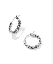 Load image into Gallery viewer, KENDRA SCOTT Gabriella Vintage Silver Set of 2 Huggie Earrings 9608898775