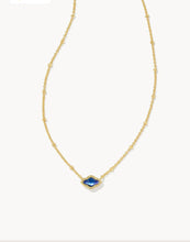 Load image into Gallery viewer, KENDRA SCOTT Mini Abbie Gold Satellite Short Pendant Necklace in Navy Abalone 9608875759