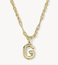Load image into Gallery viewer, KENDRA SCOTT Bubble Letter G Gold Short Pendant Necklace 9608805597