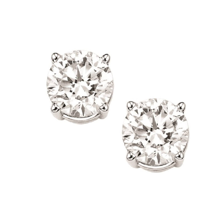 14K WHITE GOLD STUD DIAMOND EARRINGS DIA 2.00CTS E-F I1 SE6200G6-4W