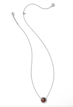 Load image into Gallery viewer, KENDRA SCOTT Basketball Silver Short Pendant Necklace in Orange Goldstone 9608865872