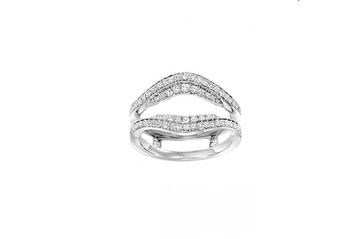 14K WHITE GOLD ENHANCER WEDDING BAND WB6100IR-4WC