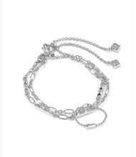 Load image into Gallery viewer, KENDRA SCOTT Fate Silver Set of 2 Delicate Chain Bracelets 9608806841