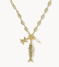 Load image into Gallery viewer, KENDRA SCOTT Parker Fish Gold Long Charm Necklace 9608894322